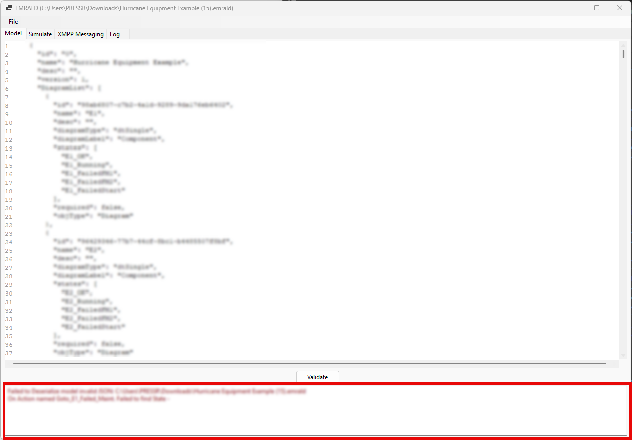 Solver Error panel